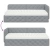 vidaXL Hoekbedframe met matras Lichtgrijs 90 x 190 cm Stof