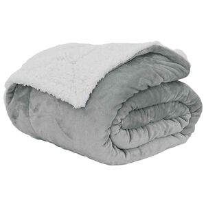 vidaXL plaid Grijs 130 x 150 cm 1 kg Fleece