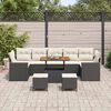 vidaXL Tuin Sofa Set 10 pcs Zwart poly rattan
