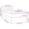 vidaXL Boxspring met matras stof donkergrijs 90x190 cm