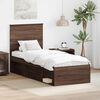 vidaXL Bedframe Bruin Eiken 75 x 190 cm Massief grenenhout