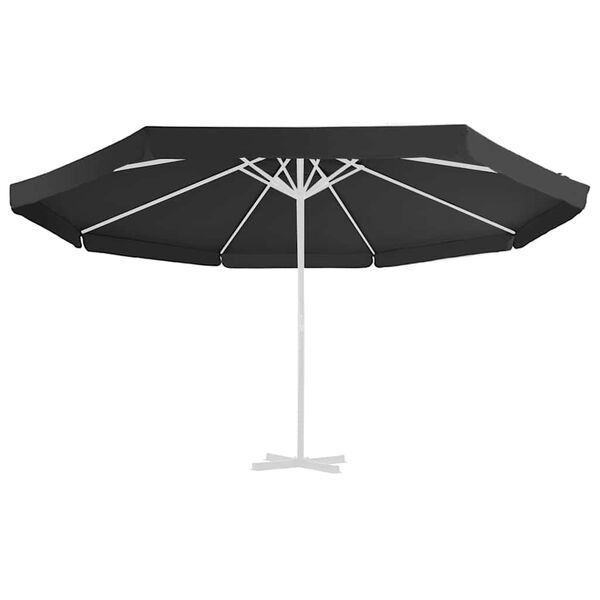 vidaXL Vervangingsdoek voor parasol 515 cm zwart
