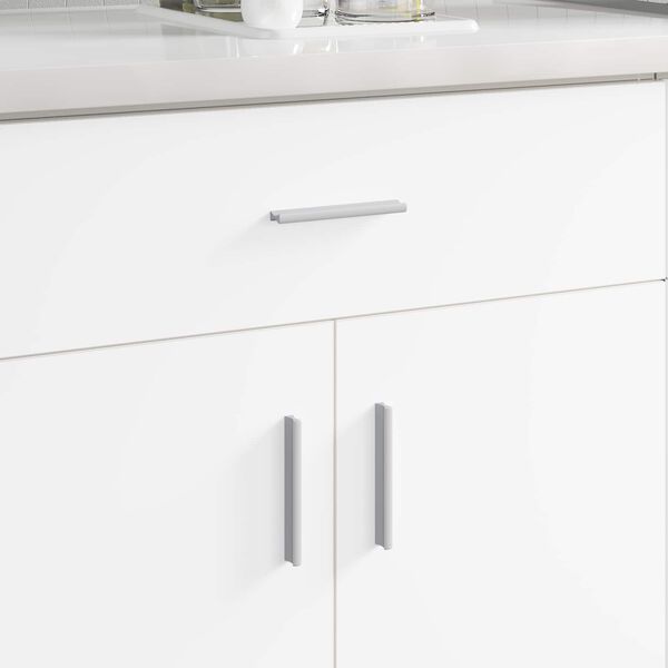 vidaXL Handvat Effen 828 pcs Zilver 105.7 x 7.4 x 15.5 mm Aluminium