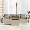 vidaXL Tuin Sofa Set met kussen 5 pcs beige en lichtgrijs