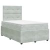 vidaXL Boxspringbed met matras Lichtgrijs 120 x 190 cm Fluweel