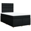 vidaXL Boxspring met matras stof zwart 120x190 cm