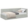 vidaXL Hoekbedframe Lichtgrijs 90 x 190 cm Fluweel