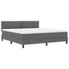 vidaXL Boxspring bed met matras Donkergrijs 180 x 200 cm Stof