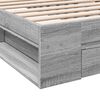 vidaXL Bedframe met lade bewerkt hout grijs sonoma eiken 90x190 cm