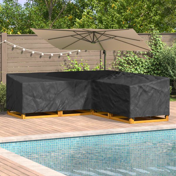 vidaXL Meubelhoes Zwart 270 x 270 x 80 cm 600D Oxford Stof