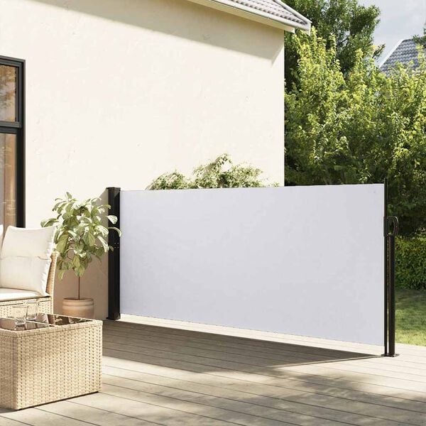 vidaXL Windscherm uittrekbaar 120x600 cm wit