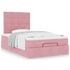 vidaXL Ottoman bed met matrassen 120x190cm fluweel roze