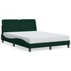 vidaXL Bedframe zonder matras 120x200 cm fluweel donkergroen