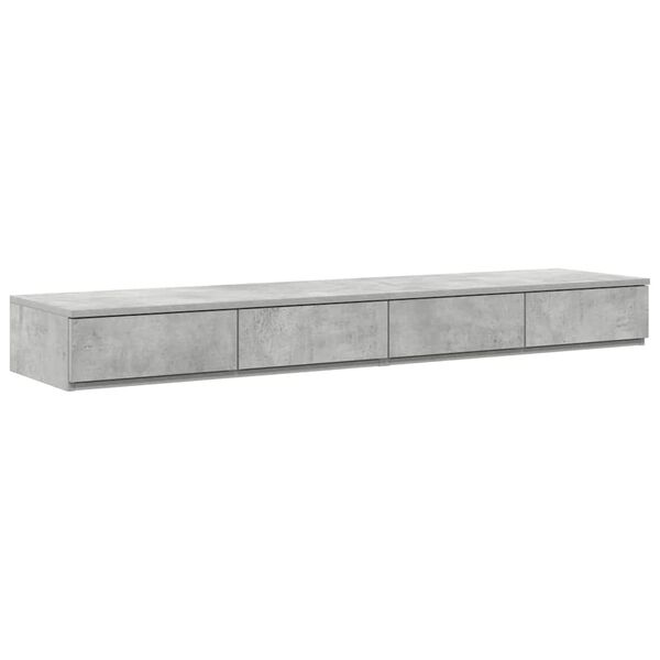 vidaXL Bedlades met lade Beton Grijs 140 x 36,5 x 16,5 cm Bewerkt hout
