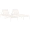 vidaXL Ligstoelen 2 st 199,5x60x74 cm massief grenenhout wit
