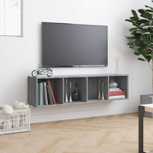 vidaXL Boekenkast / tv-meubel 143x30x36 cm grijs sonoma eikenkleurig