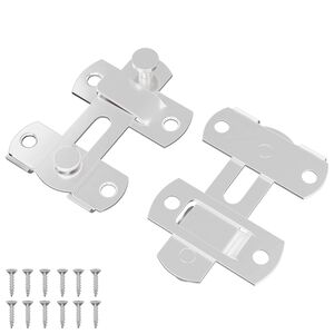 vidaXL Deurslot 2 pcs Zilver 70 x 8 mm Staal
