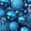 vidaXL 100-delige Kerstballenset blauw