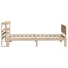 vidaXL Bedframe met hoofdbord massief grenenhout 90x200 cm