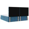 vidaXL Opbergbed met LED met matras Donkerblauw 200 x 200 cm Fluweel