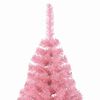 vidaXL Kunstmatig Voorverlicht Kerstboom met 300 LED Roze 240 cm PVC