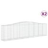 vidaXL Schanskorven 2 st gewelfd 400x50x100/120 cm ijzer