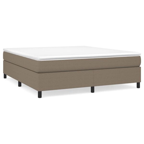 vidaXL Boxspring bed stof taupe 160x200 cm