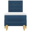 vidaXL Boxspring bed met matras met hoofdeinde Blauw 90 x 190 cm Stof