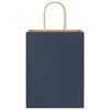 vidaXL Papieren zakjes 250 st met hengsels 21x11x28 cm blauw