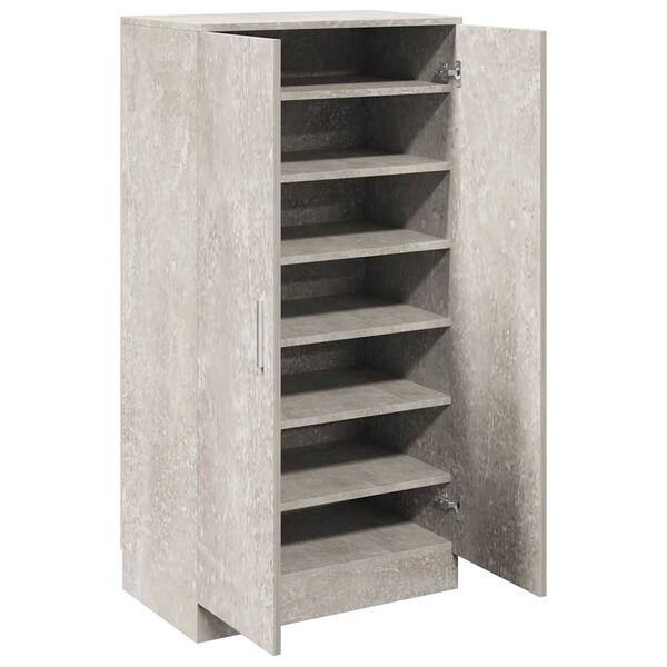 vidaXL Schoenenkast 55x35x108 cm bewerkt hout betongrijs