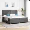 vidaXL Boxspring bed met matras Donkergrijs 200 x 200 cm Stof
