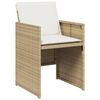 vidaXL 11-delige Tuinset met kussens poly rattan beige