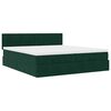 vidaXL Ottoman bed met matrassen 200x200cm fluweel donkergroen