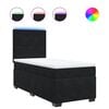 vidaXL Boxspring met matras fluweel zwart 90x190 cm