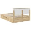 vidaXL Bedframe met hoofdeinde Sonoma Eiken 140 x 200 cm Bewerkt hout