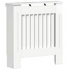 vidaXL Radiatorafdekking Hoogglans wit 112 x 19 x 81,5 cm Bewerkt hout