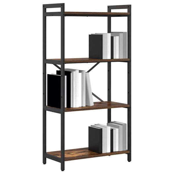 vidaXL Boekenkast Gerookt eiken 40 x 30 x 85 cm Bewerkt hout