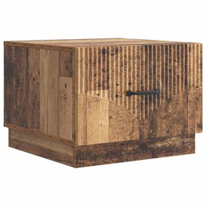 vidaXL Salontafel met lade Oud hout 49 x 50 x 37 cm Bewerkt hout