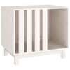 vidaXL Hondenhok 70x50x62 cm massief grenenhout wit