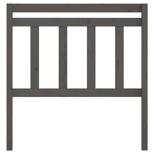 vidaXL Hoofdbord 81x4x100 cm massief grenenhout grijs