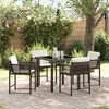 vidaXL Tuin Eetset 5 pcs Bruin poly rattan