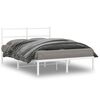 vidaXL Bedframe met hoofdbord metaal wit 140x200 cm