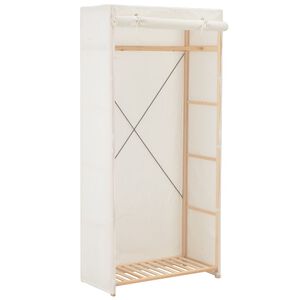 vidaXL Kledingkast 79x40x170 cm stof wit