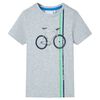 Kindershirt met korte mouwen 140 grijs