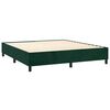 vidaXL Boxspring met matras fluweel donkergroen 180x200 cm