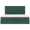 vidaXL Ottoman bed met matrassen en LED's 180x200cm fluweel
