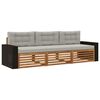 vidaXL Buiten bankenset 3 st Naturel en lichtgrijs Polyester