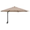 vidaXL Tuinparasol Taupe 248 x 248 x 148 cm Polyester en staal
