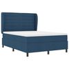 vidaXL Boxspring bed met matras met hoofdeinde Blauw 140 x 200 cm Stof