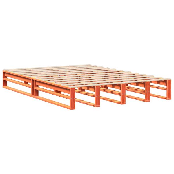 vidaXL Bedframe zonder matras massief grenenhout wasbruin 140x200 cm